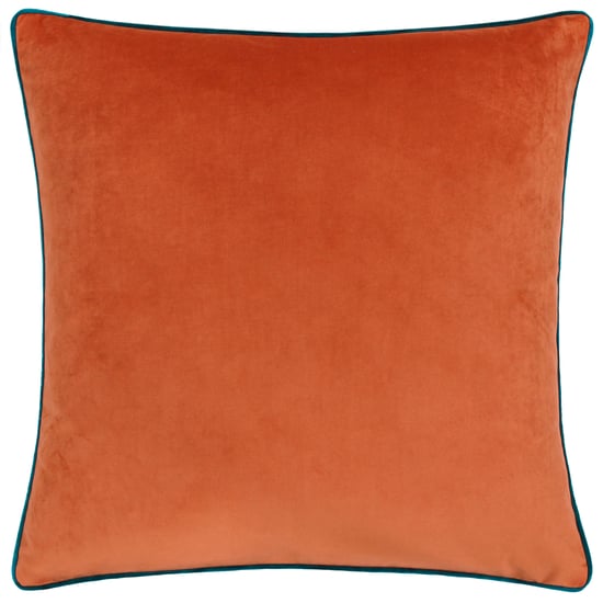 Paoletti Meridian Piped Velvet Cushion Cover - Image 1