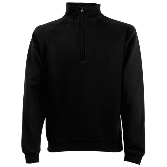 Fruit of the Loom Heren Klassiek 80/20 Rits Hals Sweatshirt (Zwart) - Image 1