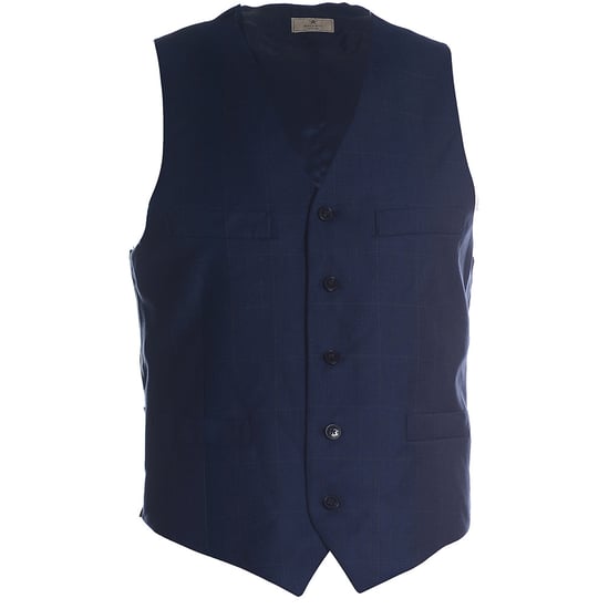 Men's Hackett Mayfair Birdseye Windowpane Waistcoat in Navy - Image 1