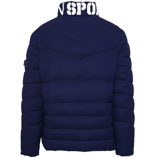 Plein Sport Padded Bold Logo Navy Blue Jacket - Image 2