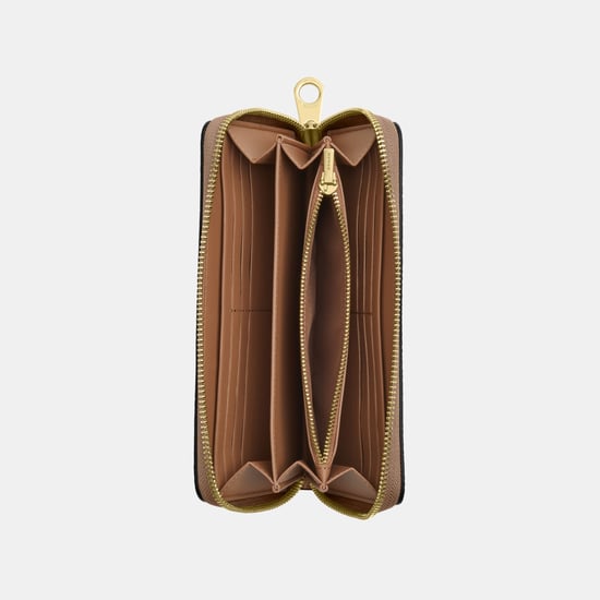 Long Zip Around Wallet in Signature Canvas
