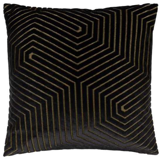 Paoletti Evoke Geometric Cut Velvet Cushion Cover
