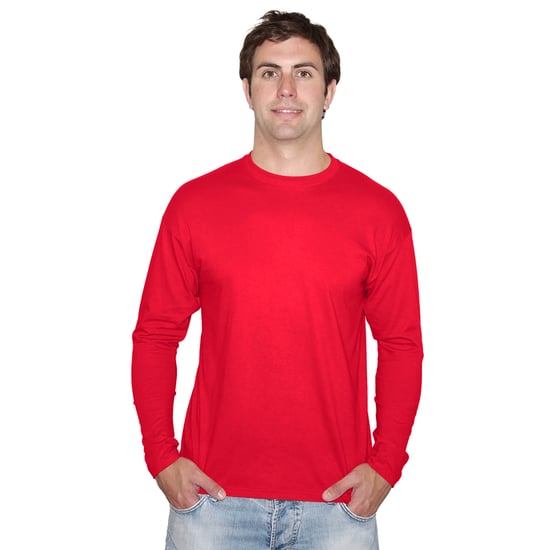 Fruit of the Loom Heren R T-Shirt met lange mouwen (Rood) - Image 3