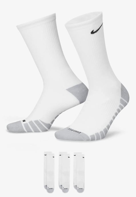 NIKE Unisex Everyday Cushion Crew Training Socks 3 Pairs in White - Image 1