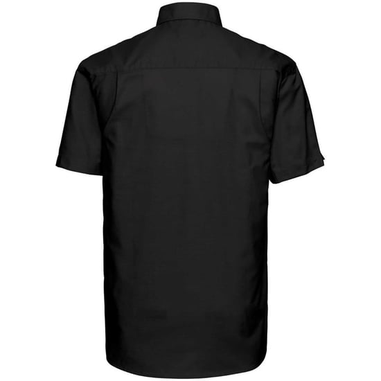 Russell Collectie Heren Korte Mouw Easy Care Oxford Shirt (Zwart) - Image 2
