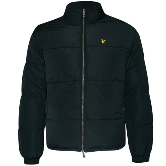 Lyle & Scott Fair Isle Reversible Black Puffer Jacket - Image 3