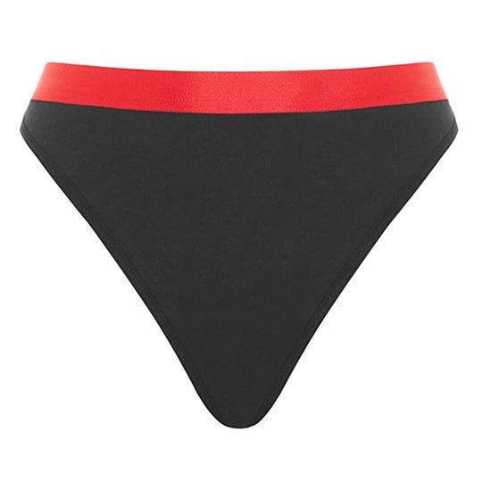 Nicce Contrasting Waistband Black Womens Heart Thong Underwear 211 2 15 08 0043