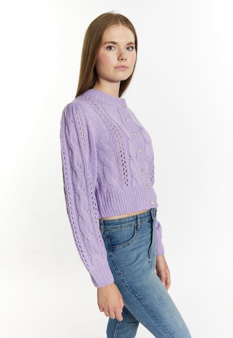 Mymo Gebreid vest Dames violet - Image 3