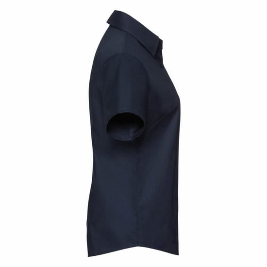 Russell Collectie Dames/Dames Korte Mouw Easy Care Oxford Shirt (Heldere marine) - Image 6