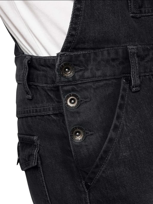 Enzo | Denim Overall tuinbroek voor heren - Zwart - Image 5