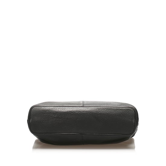 Vintage Burberry Leather Handbag Black - Image 4
