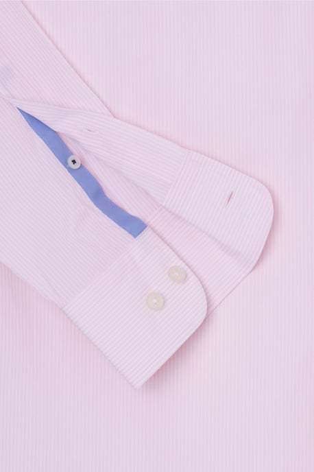 Hackett Ess Fine Bengal Stripe Long Sleeved Shirt Pink Stripe