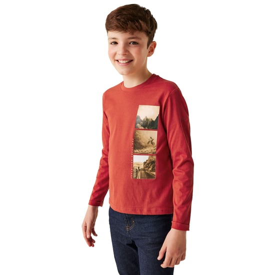 Regatta Childrens/Kids Wenbie III Photo Split Long-Sleeved T-Shirt (Red Ochre)