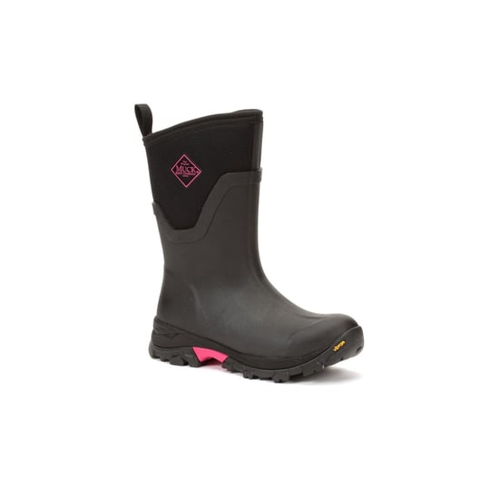 Muck Laarzen Arctic Ice Mid AGAT Rubber Zwart/Hot Roze Wellington Laarzen - Image 1