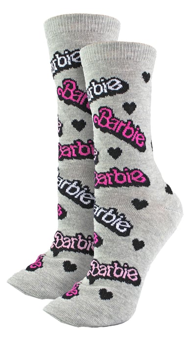 Barbie Sokken voor Dames | Funky Crew Casual Noviteit Sokken | Barbie Cadeaus - Barbie - Image 1