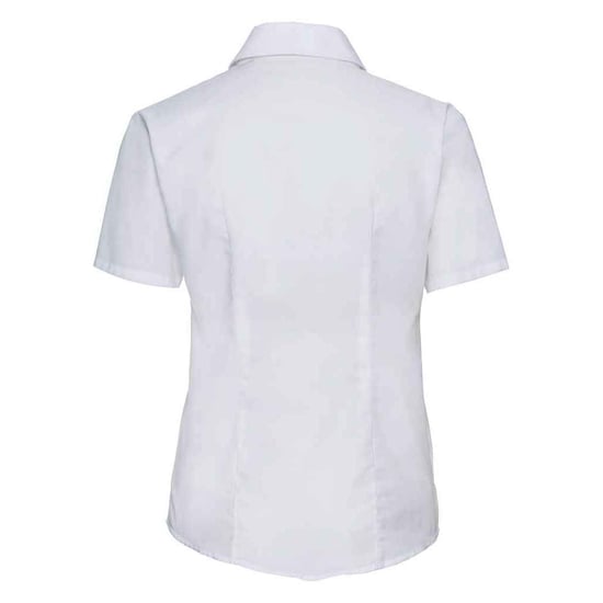 Russell Collection Womens/Ladies Oxford Short-Sleeved Shirt (White) - Image 2