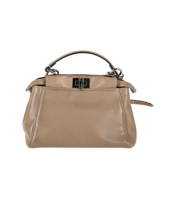 Fendi Peekaboo Mini in Beige Leather - Image 1