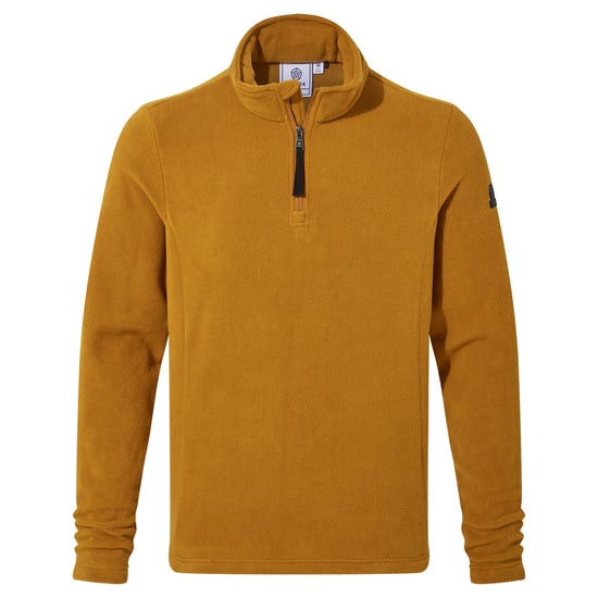 Revive Mens Fleece Zip Neck Rich Ochre