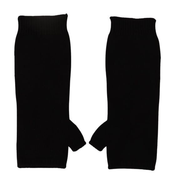 Dolce & Gabbana Women's Black Knitted Fingerless Elbow Length Gloves