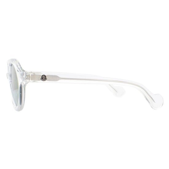 Moncler Round Unisex Crystal Green Mirror Sunglasses - Image 3