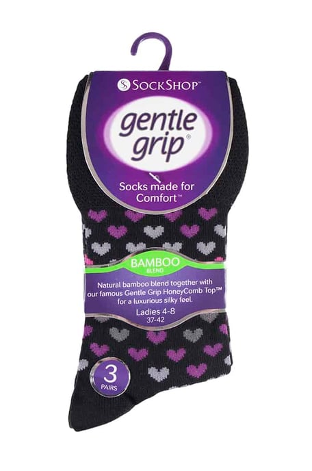 Sock Shop Gentle Grip - 6 Pairs Ladies Non Elastic Bamboo Socks - SOLRM33 - Image 2