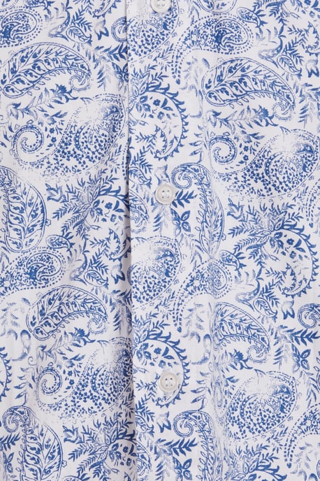 Long Sleeve Paisley Print Shirt