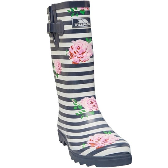 Trespass Womens/Ladies Elena Floral Wellington Boots (Navy/White/Pink)