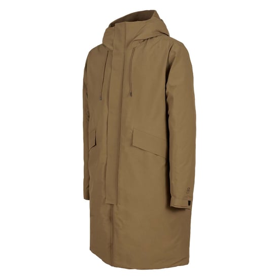 Men's C.P. Company Micro Hooded Down Parka Jacket in Beige - Image 3
