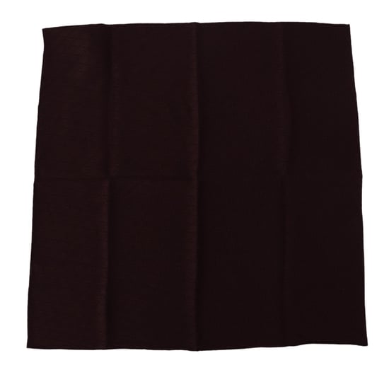 Dolce & Gabbana Brown Silk Blend Square Wrap Handkerchief Men's Scarf - Image 1