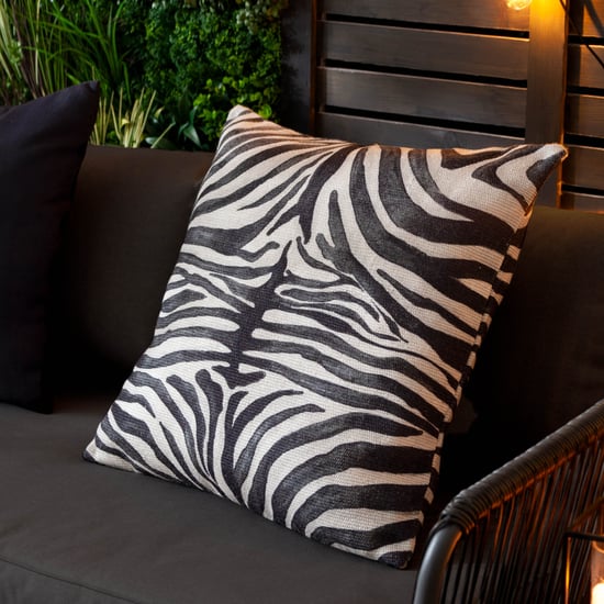Paoletti Leopardis Zebra Woven Outdoor Filled Cushion - Image 6