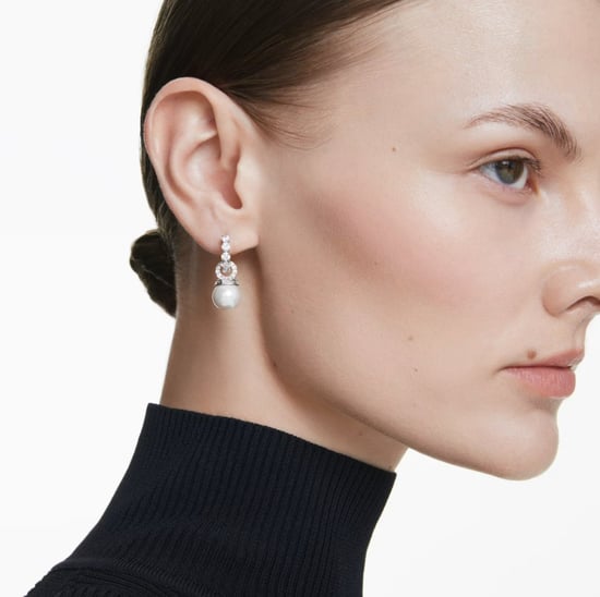 Swarovski 'Matrix Pearl' Women's Base Metal Drop Earrings - Silver 5691716 - Image 5