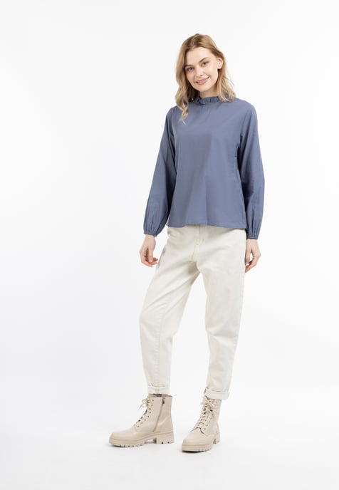 Dreimaster Bloes met lange mouwen teylon Dames Grijs-blauw - Image 2