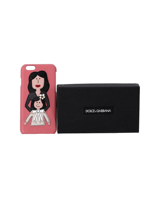 Dolce & Gabbana Iphone 6 Phone Case in Pink Leather - Image 4
