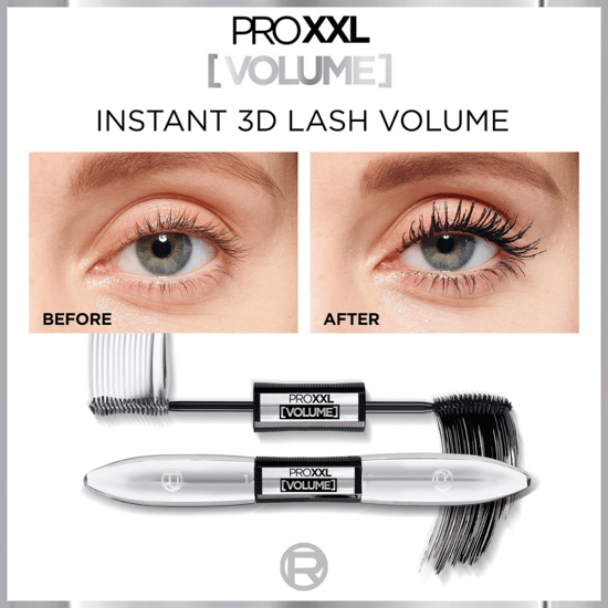 L'Oreal Paris Pro XXL Volym 2 Steg Mascara - Svart - Image 5