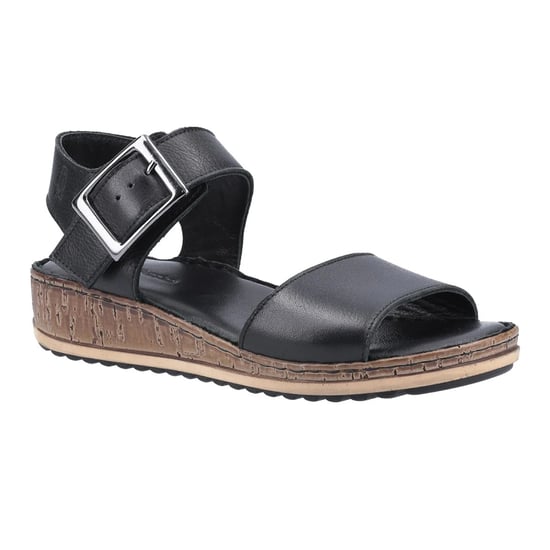 Hush Puppies Womens/Ladies Ellie Leather Wide Sandals (Black) - Image 3