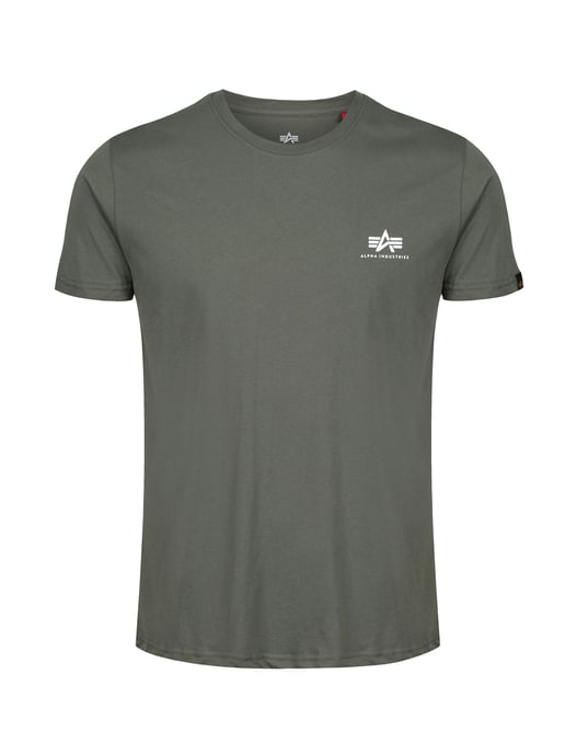 Alpha Industries Heren Basic T Klein logo in Olijf - Image 4