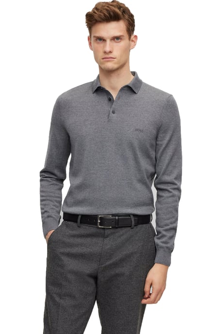 Boss Black Bono-l Lang Slim Fit Polo Shirt Medium Grijs - Image 2