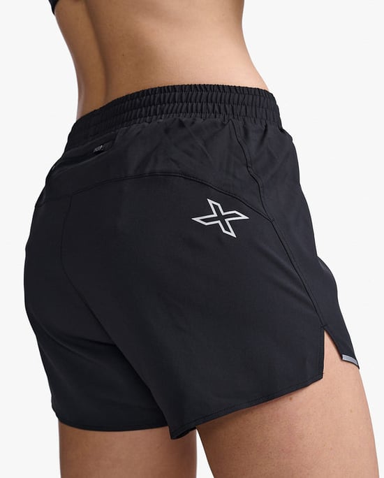 Aero 5 Inch Shorts Black/Silver Reflective