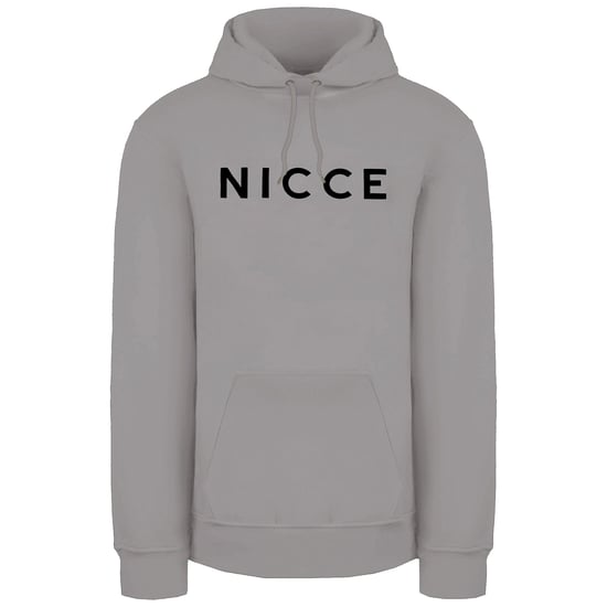 Nicce Original Logo Mens Chalk Grey Hoodie - Image 1