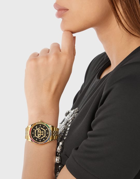 Philipp Plein Date Superlative Women's Gold Watch PW2BA0623 - Image 3