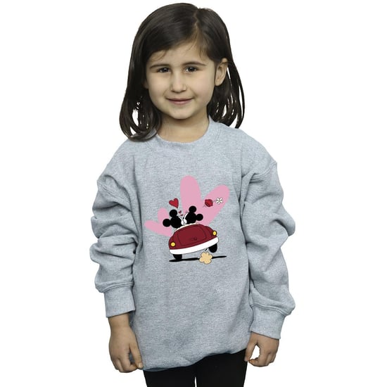 Disney Girls Mickey Mouse Car Print Sweatshirt (Sports Grey)