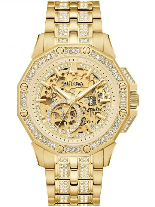 Bulova Octava Heren Gouden Horloge 98A292 - Image 1