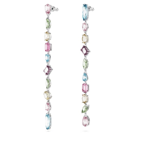 Swarovski 'Gema' Women's Base Metal Drop Earrings - Silver 5656430
