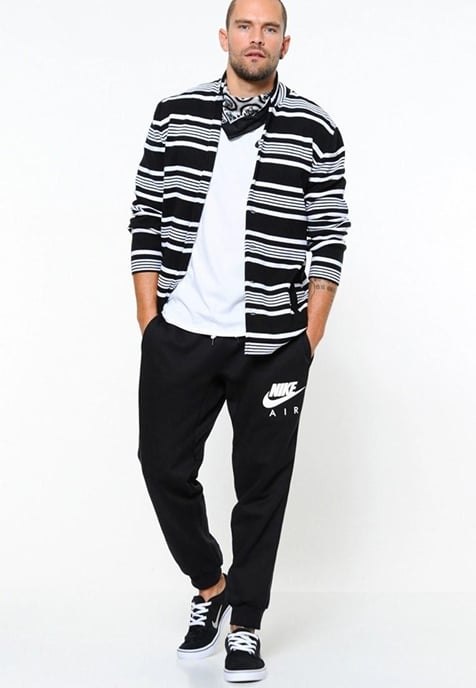 Nike Air Mens Fleece Joggers in Black - Image 4