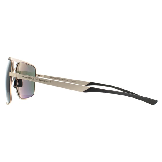 Porsche Design Aviator Mens Light Gold Black Green P8919