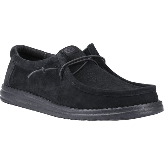 HEYDUDE Wally Suede Heren Zwart Bootschoenen - Image 1