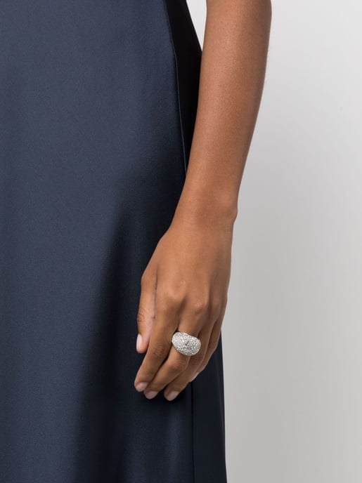 Swarovski 'Luna' Women's Base Metal Ring - Silver 5666182