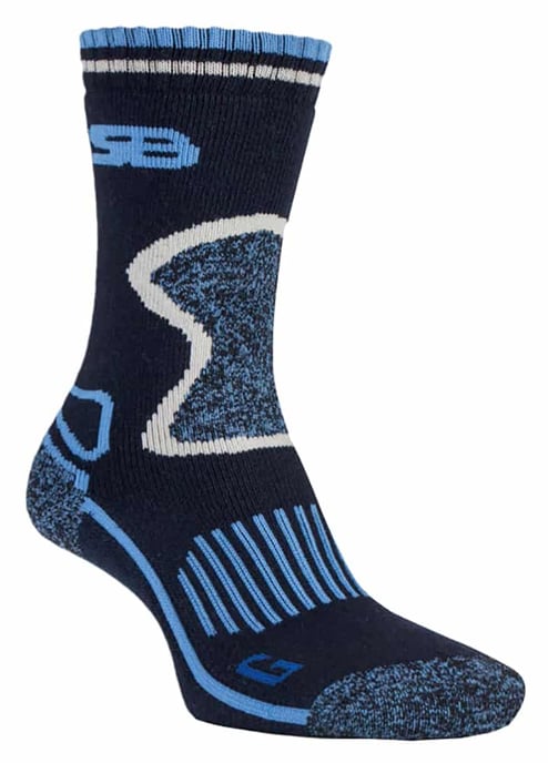 2 Pairs Ladies Cushioned Wool Blend Hiking Socks with Arch Support - Image 1