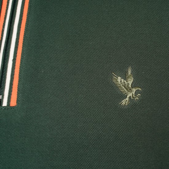 Grey Hawk Polo Pique in Green with Taping