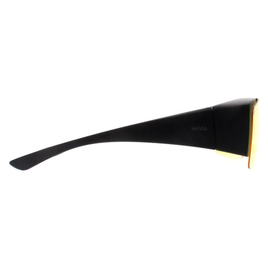 INVU Rectangle Unisex Matte Black High Yellow E2700